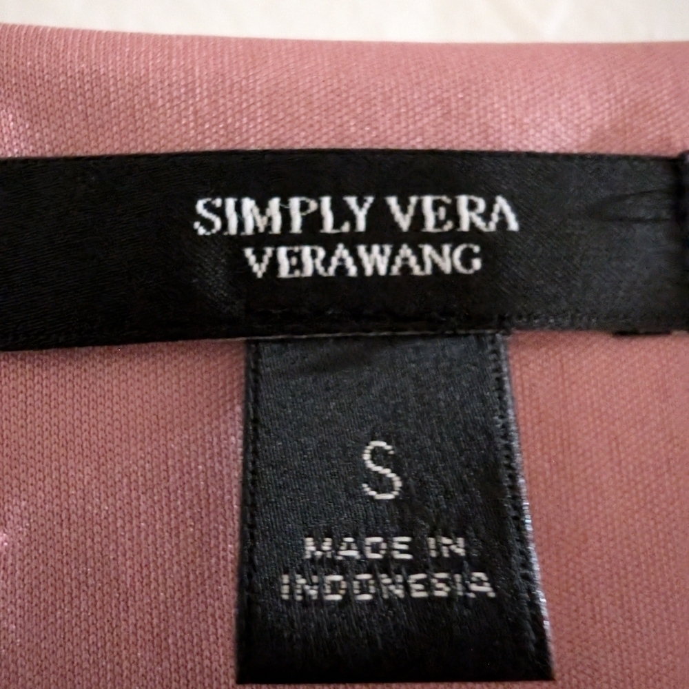 Simply Vera Vera Wang Pink Floral Midi Dress - Picture 10 of 12